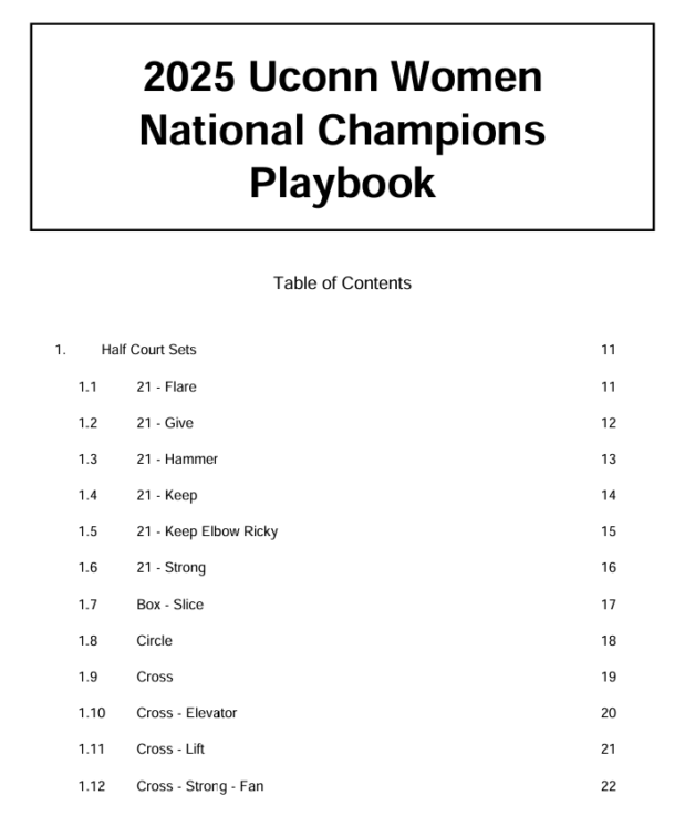 2025 Uconn Women National Champions Playbook - Image 4
